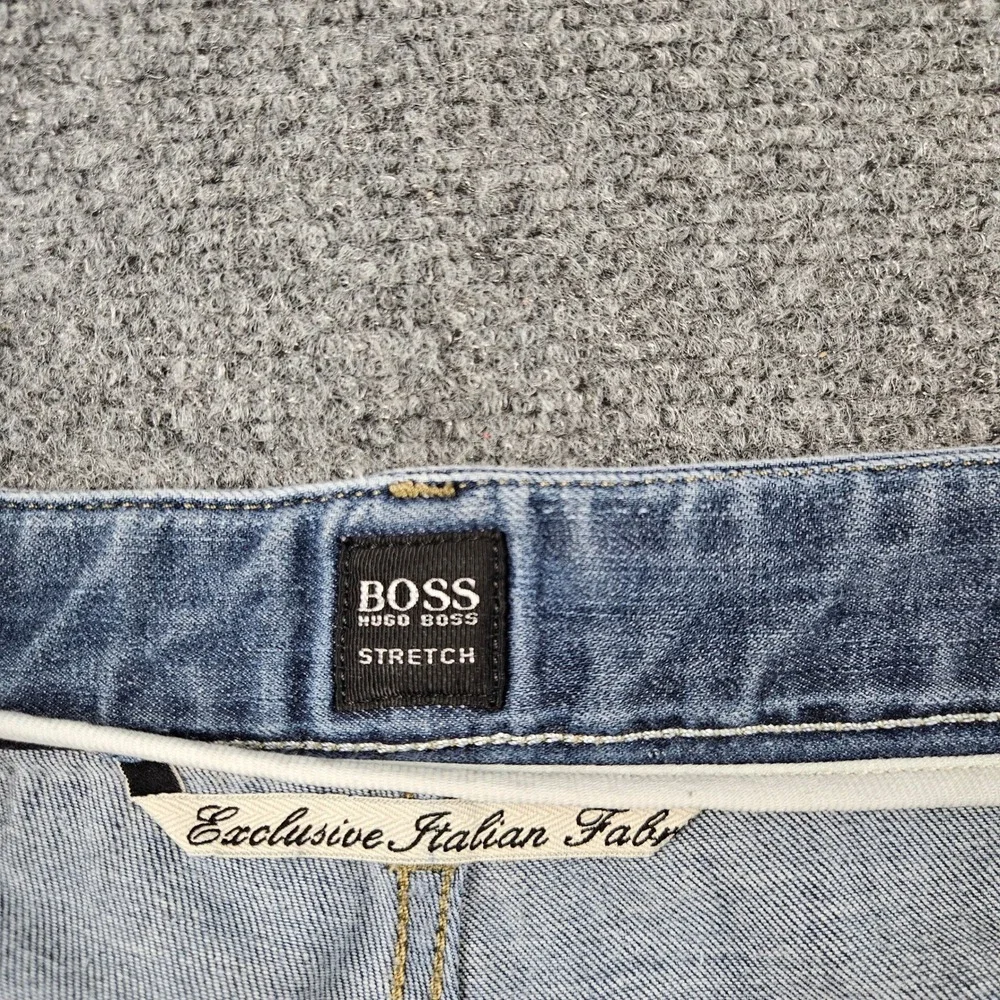 Hugo Boss Kansas Regular Fit Jeans Mens 36 Blue Italian Stretch Denim Pants